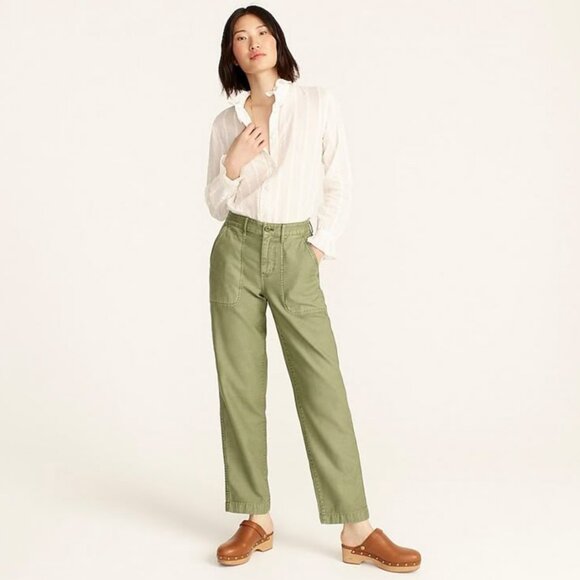 Women's Olive Cargo/Utility Pants - Picture 1 of 7